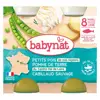 Babybio Repas Midi Pot Petits Pois Pomme de Terre Cabillaud Sauvage +8m Bio 2 x 200g