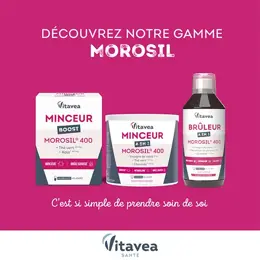 Vitavea Brûleur 4 en 1 Morosil Brûle Graisse, Cellulite, Métabolisme saveur pêche 400ml