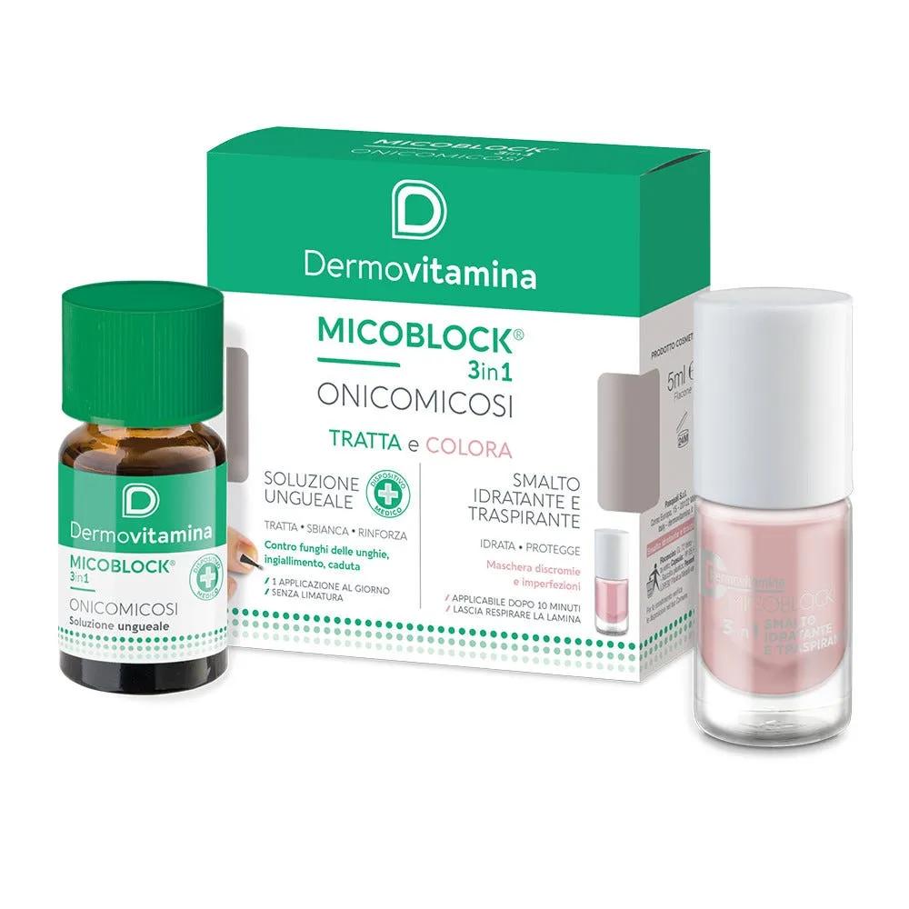 Dermovitamina MicoBlock 3in1 Tratta e Colora Per Onicomicosi 7 ml + 5 ml