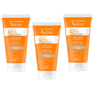 Avène Sun Cream SPF50+ with Color 3x50 ml