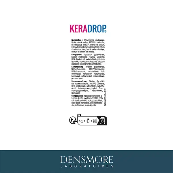 Densmore Keradrop Solution Ophtalmique: Gêne Oculaire,Rougeurs,Conjonctivite