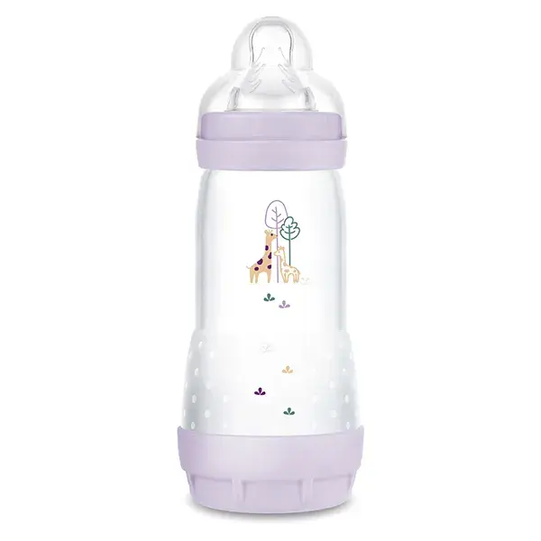 Mam Biberon Easy Start / Anti-Colique Lilas Tétine Débit 3 320ml