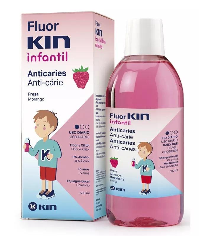 Kin Fluorkin Fluor Infantil Elixir Morango 500ml