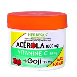 Herbesan Acérola 1000 + Goji Format Maxi 90 comprimés à croquer