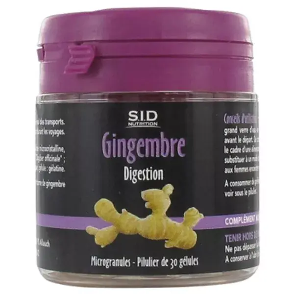 SID Nutrition Phyto Classics Gingembre Digestion 30 gélules