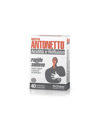 Digestivo Antonetto Acidità e Reflusso Integratore 40 Compresse Masticabili