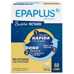 Epaplus Sleepcare Sleep Retard Melatonina 1,98 mg + Triptofano 60 comprimidos