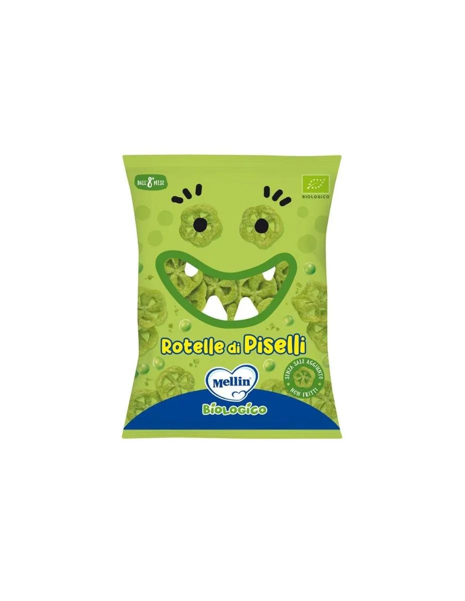 Mellin Snack Rotelle di Piselli Bio 20 g