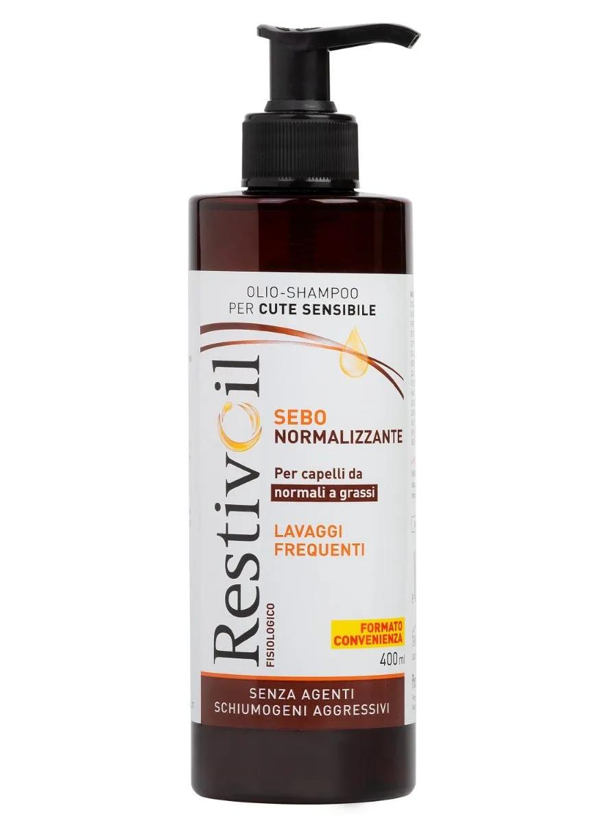 Restivoil Fisiologico Sebonormalizzante Olio Shampoo Antiforfora Capelli Grassi Lavaggi Frequenti 400 ml