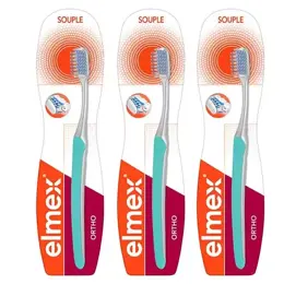 Elmex Brosse à dents Anti-caries Ortho lot de 3