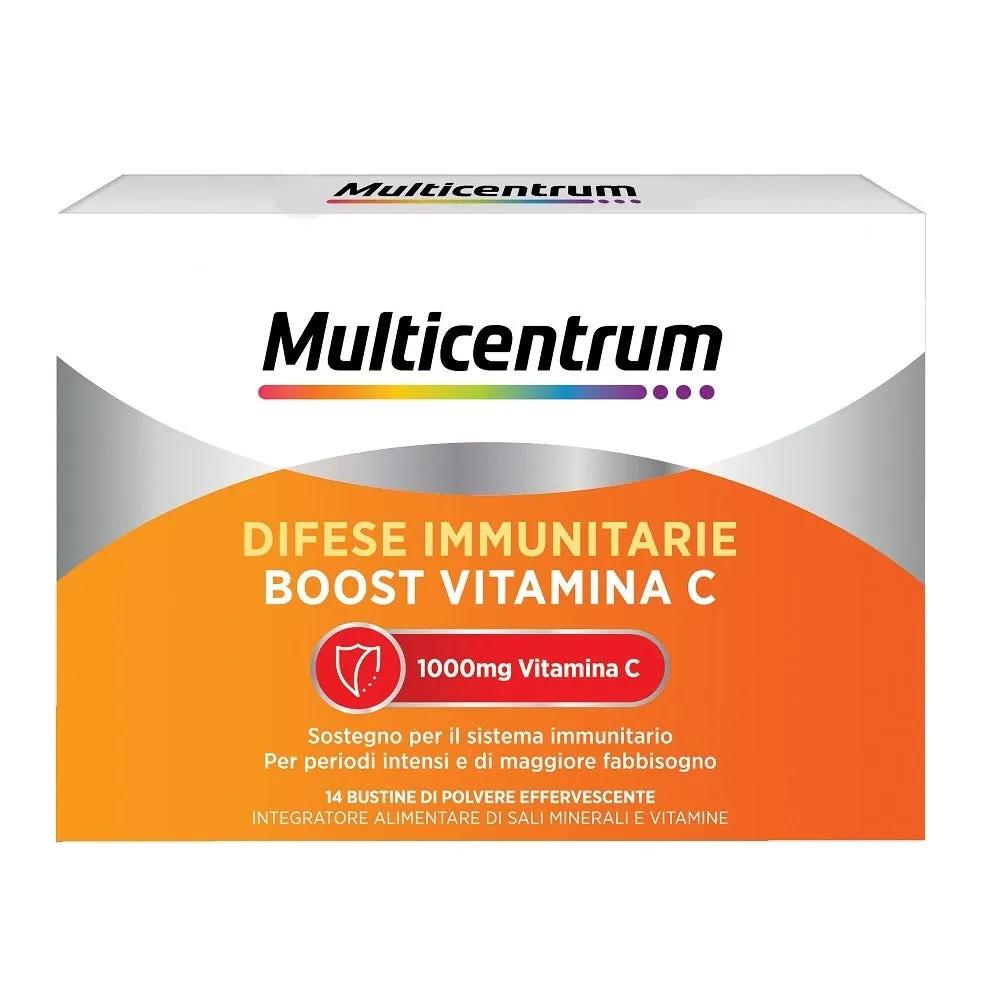 Multicentrum Difese Immunitarie Boost Vitamina C Integratore Alimentare Sali Minerali Vitamine 14 Bustine