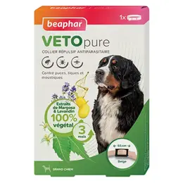 Beaphar Vetopure Collier Répulsif Antiparasitaire Grand Chiens