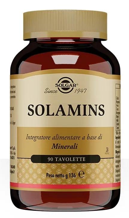 Solgar Solamins Minerali Integratore di Magnesio, Calcio e Selenio 90 Tavolette