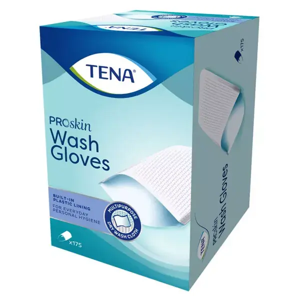 Tena Single Use Plastified Wash Clove x 175