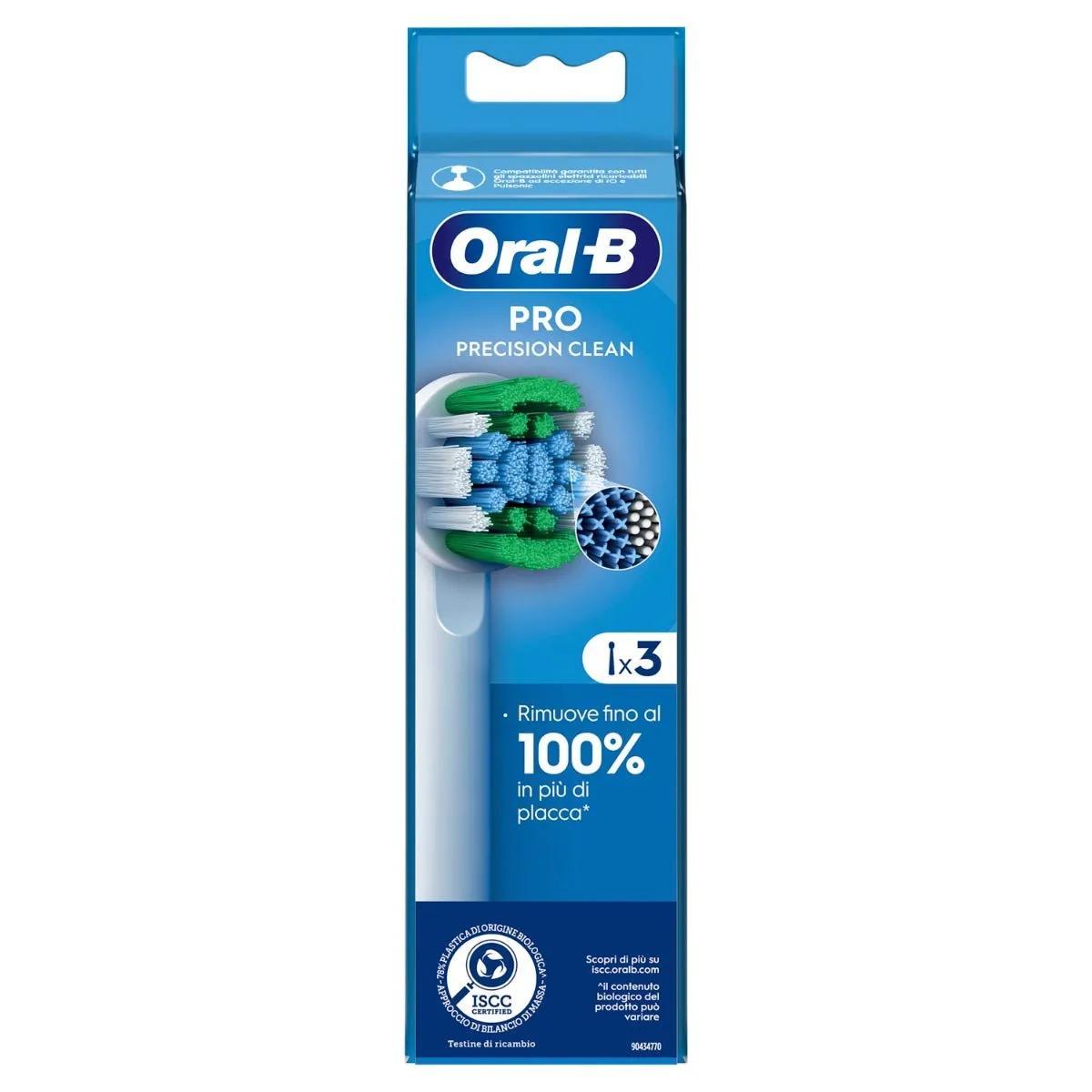 Oral-B Testine Di Ricambio Pro Precision Clean 3 Testine di Ricambio Bianco