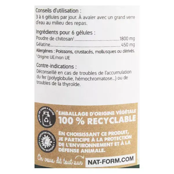 Nat & Form Original Chitosan 200 gélules
