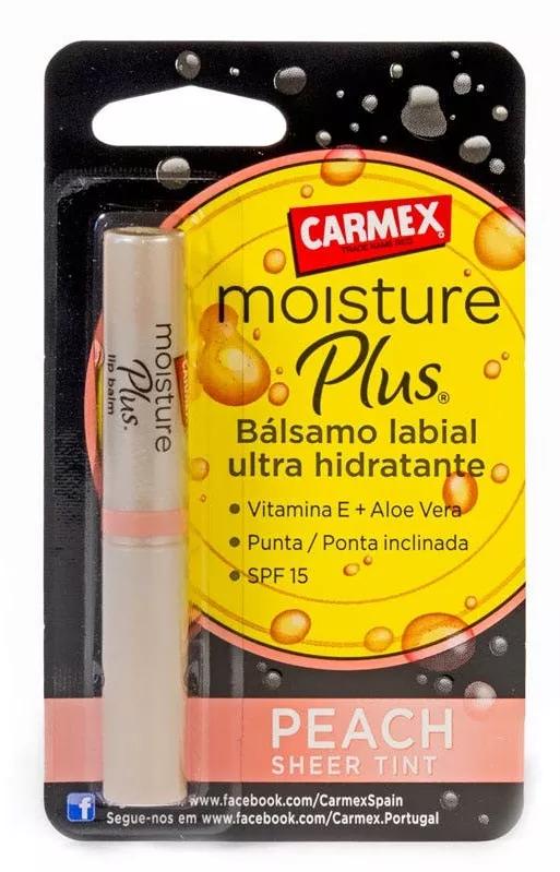Carmex Moisture Plus Bálsamo Labial Ultra Hidratante Peach Sheer Tint SPF15 2gramas