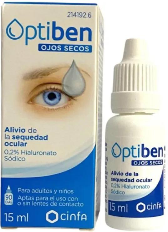 Optiben Trockene Augen Tropfen 15 ml