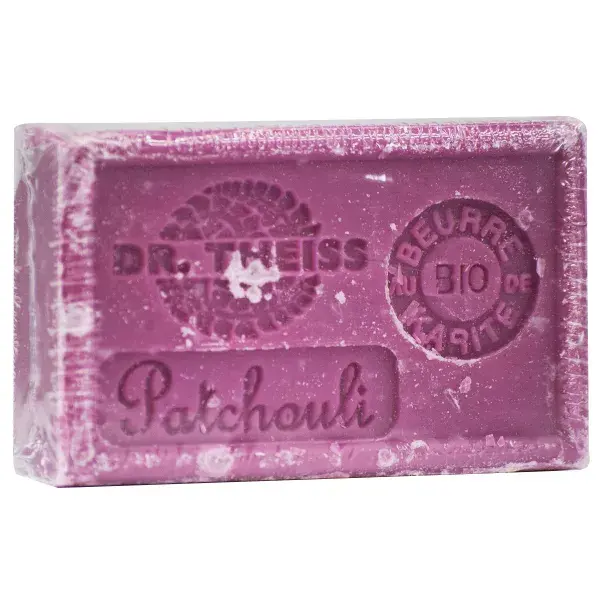 Dr. Theiss soap de Marsella-pachulí y manteca de karité orgánica  125g.