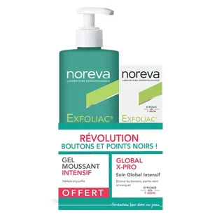 Noreva Exfoliac Gel Schiumogeno Intensivo Flacone 400 ml + Global X-PRO 30 ml