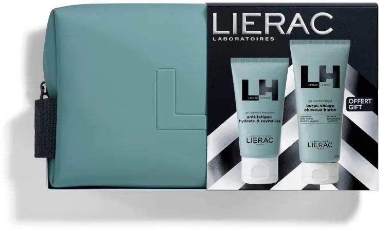 Lierac Homme Neceser Feuchtigkeitsgel 50 ml + Duschgel 200 ml GESCHENK