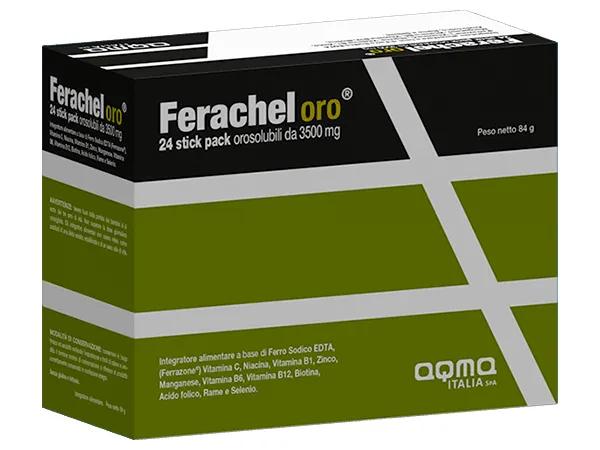 Ferachel Oro Integratore di Ferro 24 Stick Orosolubili