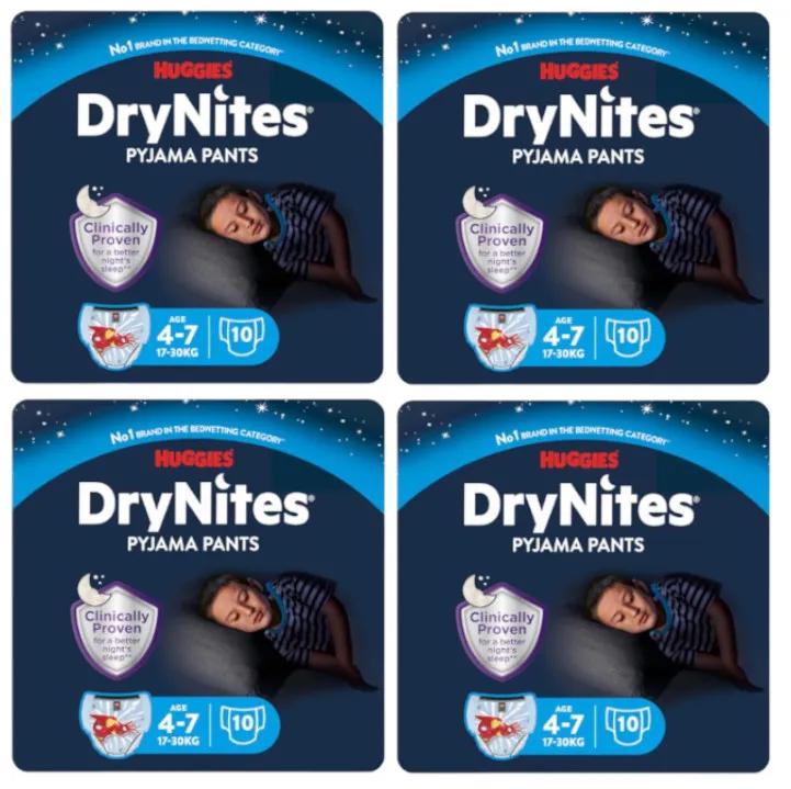 Huggies DryNites Nachtluiers Jongens Maat 4-7 (17-30 Kg) 4x10 Stuks
