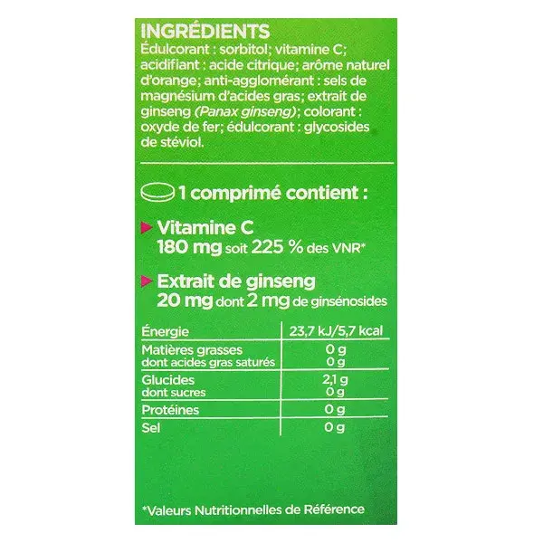 Nutrisanté vitamina C + Ginseng 24 tabletas masticables