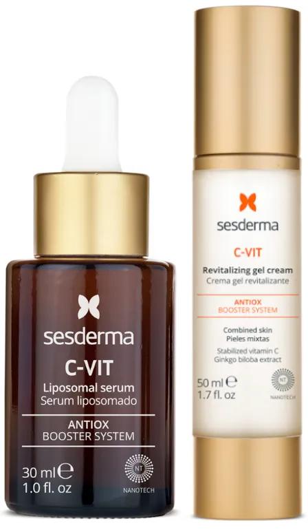 Pack Sesderma C-Vit Liposomales Serum 30 ml + revitalisierende Gelcreme 50 ml