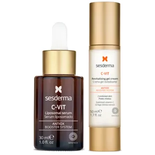 Pack Sesderma C-Vit Liposomales Serum 30 ml + revitalisierende Gelcreme 50 ml