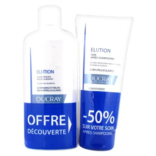 Ducray Elution Balancing Shampoo 400ml + Elution Conditioner 200ml 