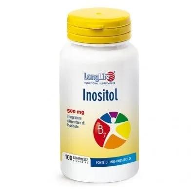 LongLife Inositol Integratore Metabolismo Dei Grassi a Base Di Inositolo 100 Tavolette