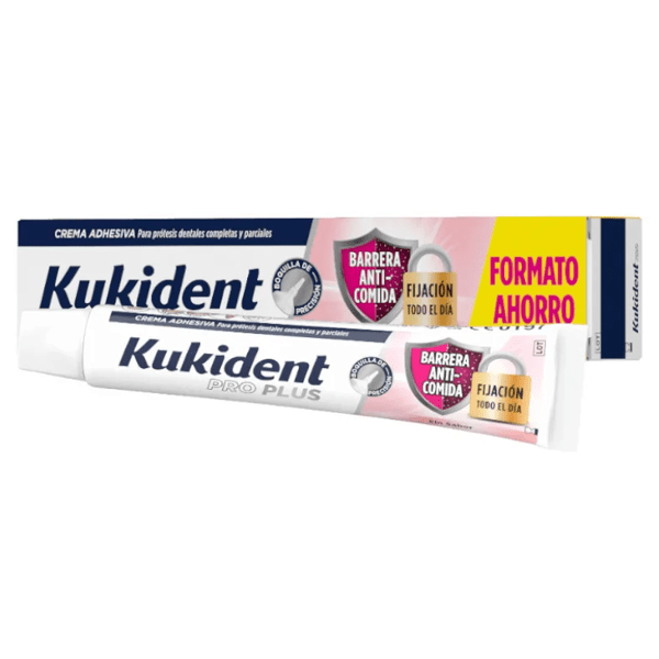 Kukident Pro Plus Geschmacksneutrale Anti-Lebensmittel-Barriere, 2 x 57 g, Vorteilspackung