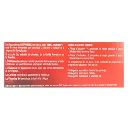 EA Pharma GMax Taurine+ Concentré d'Energie Goût Orange 30 ampoules