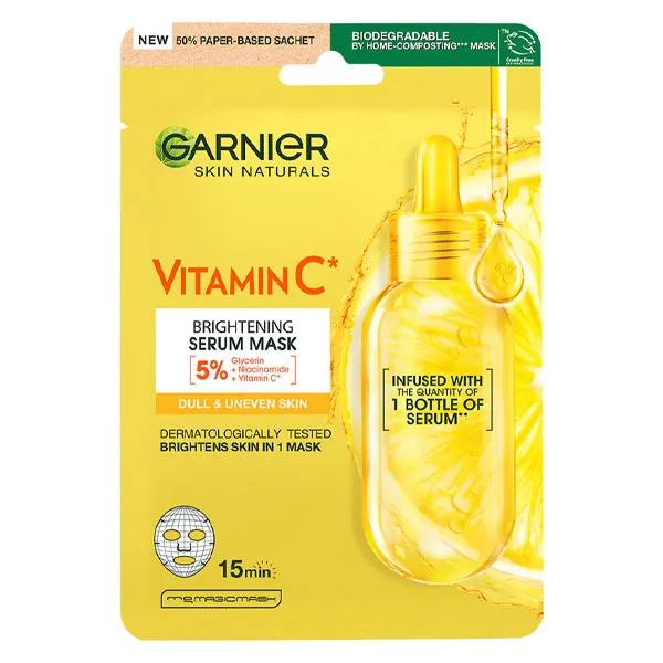 Garnier SkinActive Masque Tissu Super Hydratant & Booster d'Éclat Vitamine C 28g