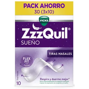 ZzzQuil Sleep Nasal Strips Breathe and Sleep Better 3x10 units