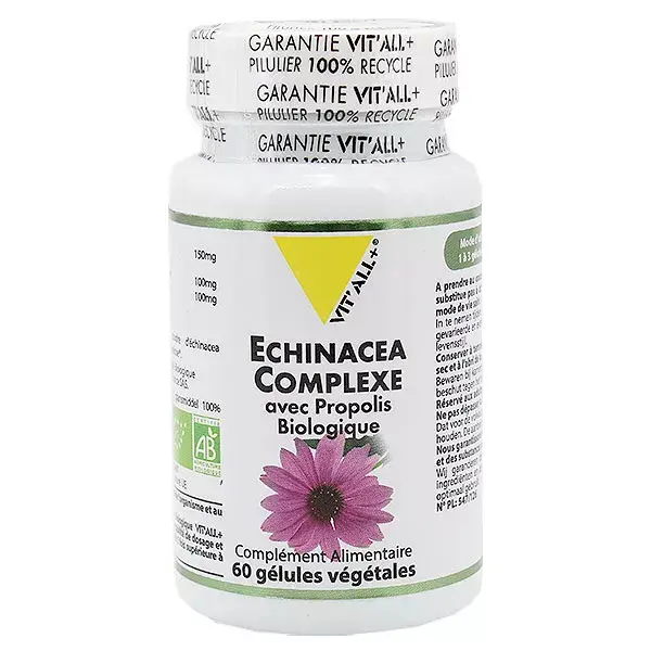 Vit'all+ Echinacea Complexe Bio 60 gélules végétales