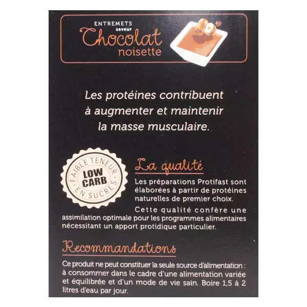 Protifast Entremet Hyperprotéiné Chocolat Noisette 7 sachets