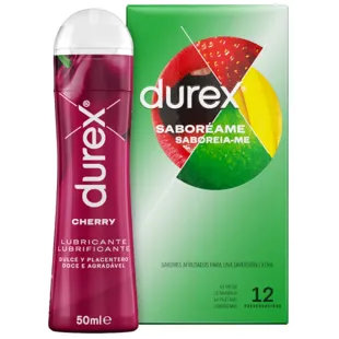 Durex Saboréame Preservativos 12 uds + Lubricante Cereza 50 ml