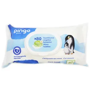Toalhetes húmidos Pingo 80 unidades