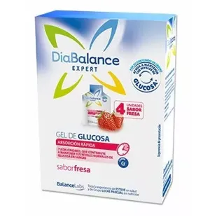 Diabalance Gel de Glicose Morango de Absorção Rápida 4 Sachês