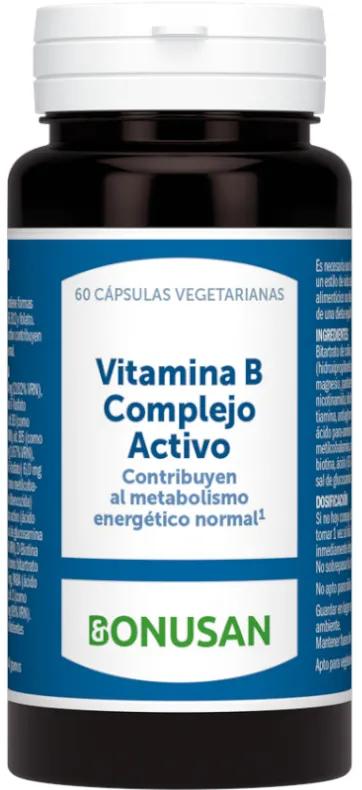 Bonusan Complexe Actif Vitamine B 60 Gélules Végétariennes