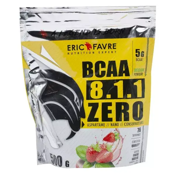 Eric Favre BCAA 8.1.1 Zero Vegan Strawberry Basil 500g