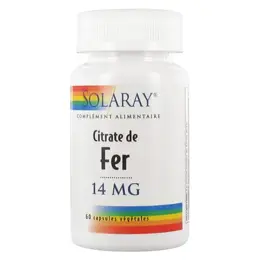 Solaray Fer 14mg 60 capsules végétales