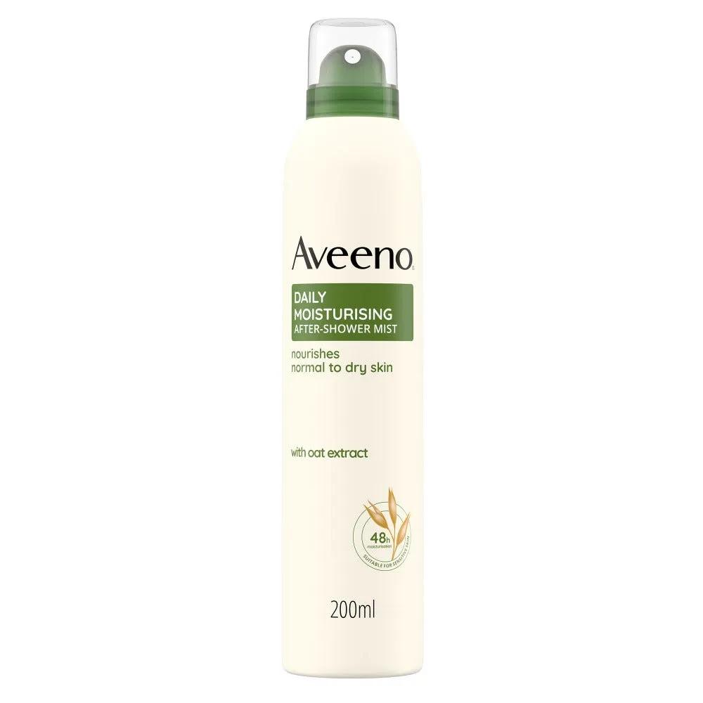 Aveeno Spray Idratante Corpo Dopo Doccia Protegge e Nutre la Pelle Secca Assorbimento Rapido 200 ml