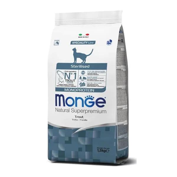 Monge Trota Monoprotein Cibo Secco Gatti Adulti Sterilizzati Sacco 400G