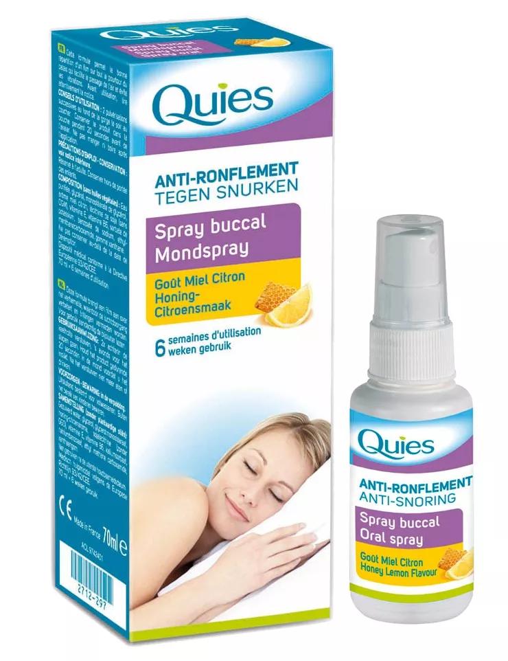 Quies Anti-Ronflement Spray Buccal Goût Miel/Citron 70ml