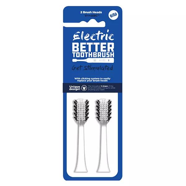 Better Toothbrush Cabezal de Recambio Blanco Premium Pack de 2