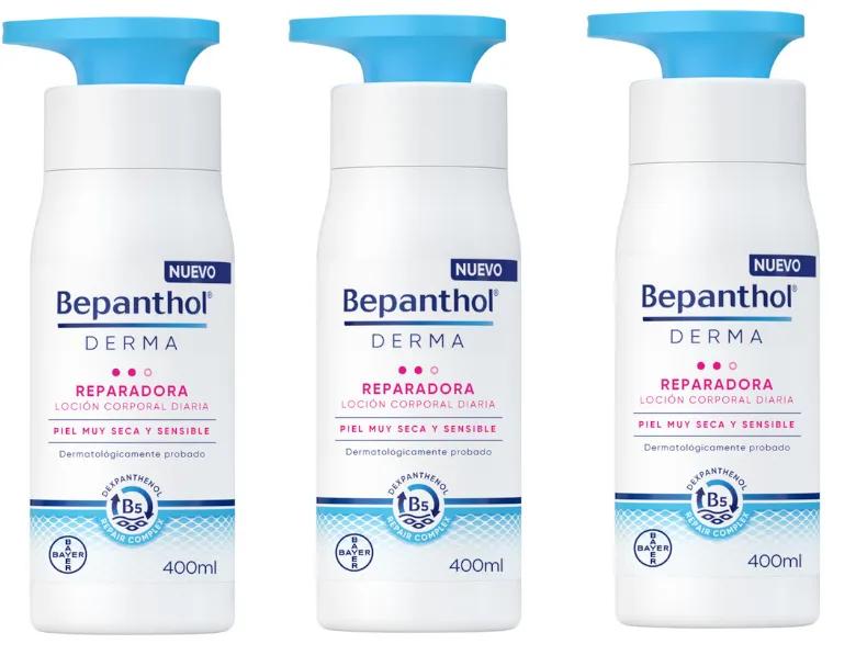 Bepanthol Derma Lotion Réparatrice Quotidienne Corps Peaux Sensibles 3x400 ml