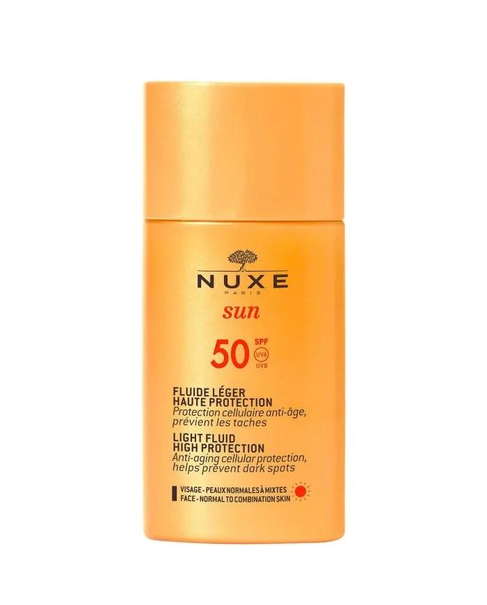 Nuxe Sun Fluido Solare Leggero Protezione Alta SPF50 Anti-Età 50 ml